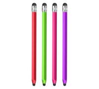 sourcing map 4 penne stilo per touch screen, 2 in 1, penna capacitiva universale per tablet, sensibilità, precisione, rosso, rosa, viola, verde