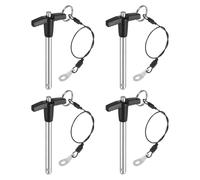 sourcing map 4 perni di bloccaggio con manico a T, 8 mm x 60 mm, lunghezza di utilizzo, in acciaio inox, perno a sgancio rapido