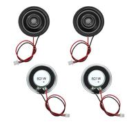 sourcing map 4 piccoli altoparlanti da 8 Ohm, 1 W, diametro 30 mm, con guscio in metallo, con magnete rotondo, con terminale da 100 mm, micro interno per DVD, EVD, mini altoparlante audio domestico
