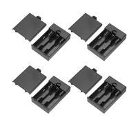 sourcing map 4 porta batterie AA, 3 slot da 1,5 V, portatile, con coperchio e interruttore, per luci LED, uso interno ed esterno, nero