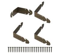 sourcing map 4 protezioni angolari decorative vintage in ottone a forma di L, 5,1 x 2,3 cm, con chiodi di montaggio, protezione per bordi retrò, per armadi e mobili (bronzo)