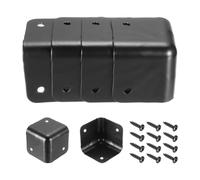 sourcing map 4 protezioni angolari per casse acustiche, 60 x 60 x 48 mm, in metallo, impilabili, con 12 viti di installazione per palcoscenico DJ Audio Sound Case