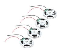 sourcing map 4 Pz 0.5W 8 Ohm Piccoli Altoparlanti Metallo Shell Rotondo Interno Micro Magnete Altoparlante per Mini Altoparlanti DVD EVD Multimedia Mobile Portatile Pubblicità Macchina