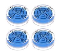 sourcing map 4 pz Livello di Bolla Rotonda 32x12mm Mini Circolare Bullseye Livelli Spirito Gradi Segnato per Livellamento Fotocamera Treppiede Telescopio Workshop Giradischi, Blu