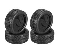 sourcing map 4 Pz RC 1/10 su Road Car Pneumatico, Gomma Super Soft Pneumatici Racing Drift Pneumatici con Inserto in Schiuma per RC 1:10 HPS TT01 Touring Drift Car Rim Aggiornamenti V-A Forma di