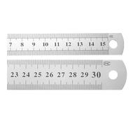 sourcing map 4 righelli in acciaio da 15,2 cm/30,5 cm, in acciaio al carbonio, con bordo dritto, 0,4 mm di spessore, per ingegneria, architetto, disegno, casa, ufficio