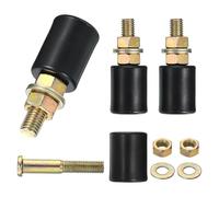 sourcing map 4 rulli guida per cancelli scorrevoli, 3 x 4 cm (larghezza x altezza), rulli guida per cuscinetti in nylon, rulli di supporto per cancello scorrevole, per puleggia, porta elettrica, nero