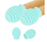 sourcing map 4 smorzatori per bacchette, griglia in silicone per bacchette per batteria, accessori per batteria, punte per percussioni silenziose, adatte per bacchette 7A, blu