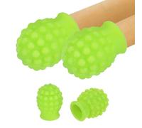 sourcing map 4 smorzatori per bacchette, in silicone, puntini per smorzare, accessori per batteria, punte per percussioni per esercitazioni silenziose, adatte a bacchette 7A, verde