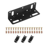 sourcing map 4 staffe per mensole, staffa a L in acciaio al carbonio da 14,3 cm, supporto angolare ad angolo retto con viti per telaio in legno, mensole e mobili, nero