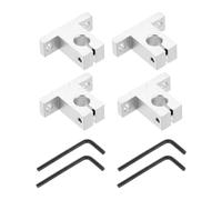 sourcing map 4 supporti lineari SK10 in alluminio per albero di 10 mm di diametro, guide lineari per guida a movimento lineare, staffa di montaggio per macchine CNC, stampanti 3D, apparecchiature di