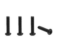 sourcing map 4 viti a clip tascabili con testa Torx T6 2-56UCN 11,4 mm di lunghezza della filettatura pieghevoli, in acciaio inossidabile, perni pivot per il fissaggio della lama, colore nero