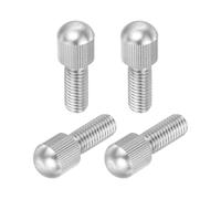 sourcing map 4 viti a testa piatta zigrinata, M8 x 20 mm, in acciaio inossidabile 304, maschio, con filettatura zigrinata, bulloni di fissaggio per illuminazione domestica, elettronica, macchina