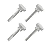 sourcing map 4 viti a testa zigrinata piatta M5 x 30 mm, in acciaio inox 304, completamente filettate, bulloni di fissaggio per illuminazione elettrodomestici apparecchiature elettroniche