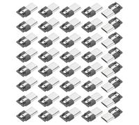 sourcing map 40 connettori micro USB maschio per presa jack, 5 pin, DIP a 180 gradi, adattatore di ricambio per circuiti stampati, dispositivi digitali, nero