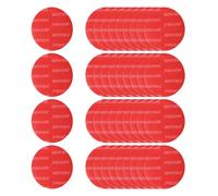 sourcing map 40 cuscinetti biadesivi per cruscotto, diametro 4,5 cm, autoadesivi, quadrati, in schiuma, impermeabili e resistenti al calore, per pareti dell'auto, decorazione domestica, colore rosso