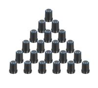 sourcing map 40 manopole per foro albero da 6 mm per amplificatore chitarra, manopole push on, controllo potenziometro blu per controllo del volume, parti di chitarra e basso, cromate