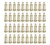 sourcing map 40 PogoPins da 6 mm placcati in oro, caricati a molla, connettori di ricambio in rame per test di corrente