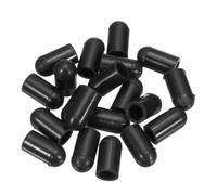 sourcing map 40 tappi terminali in silicone, diametro interno 7 mm, altezza 13 mm, rotondi in gomma elastica, protezioni morbide e flessibili per viti per bulloni per tubi in metallo, colore nero
