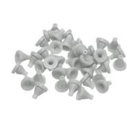 sourcing map 40 ugelli di ricambio per soffione doccia, in silicone, universale, con pennino rotondo, foro da 4 mm, resistente al calore, per soffione doccia a pioggia, colore grigio