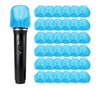 sourcing map 400 coperture per microfono usa e getta, in tessuto non tessuto, copertura protettiva antivento per KTV, sala di registrazione, spettacoli sul palco, interviste (blu)