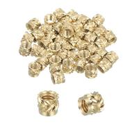 sourcing map 46 inserti filettati, M2.5, in ottone, per stampa 3D e materiale plastico, dadi zigrinati femmina per computer portatili, prodotti elettronici, M2,5 x 3,5 x 3 mm