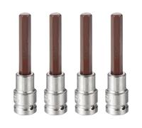 sourcing map 4Pcs Hex Bit Socket 1/2 "Drive H10 S2 Acciaio Testa Esagonale Lungo Cacciavite Punte da Trapano CR-V Adattatore Presa in Acciaio per Casa Auto Asse Hex Dadi Bulloni Riparazione