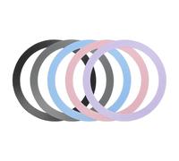 sourcing map 5 anelli adattatori magnetici universali, kit di conversione per caricabatterie wireless magnetico universale, anello adesivo per custodia del telefono, nero/grigio/viola/blu/oro rosa