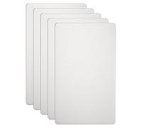 sourcing map 5 biglietti da visita in metallo 100 x 60 x 0,5 mm in acciaio inossidabile 304 spazzolato con incisione laser personalizzata, fogli vuoti per incisione CNC per casa, ufficio, fai da te