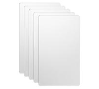 sourcing map 5 biglietti da visita in metallo da 8,4 x 5,1 x 0,1 cm, in acciaio inox 304, a specchio, biglietti per incisione laser, fogli per incisione CNC per casa, ufficio, fai da te, inviti regalo