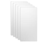 sourcing map 5 biglietti da visita in metallo da 9,9 x 5,1 x 0,1 cm, in acciaio inox 304, a specchio, biglietti per incisione laser, fogli per incisione CNC per casa, ufficio, fai da te, inviti regalo