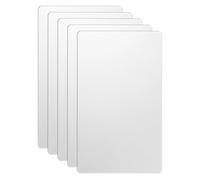 sourcing map 5 biglietti da visita in metallo da 9,9 x 6,1 x 0,1 cm, in acciaio inox 304, a specchio, biglietti per incisione laser, fogli per incisione CNC per casa, ufficio, fai da te, inviti regalo