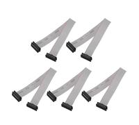 sourcing map 5 cavi a nastro piatti IDC, 12 pin, passo 2 mm, lunghezza 15 cm, FC a FC doppio femmina, cavo a nastro piatto per elettronica industriale, grigio
