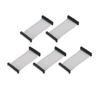 sourcing map 5 cavi a nastro piatti IDC, 40 pin, passo 2,54 mm, lunghezza 10 cm, da FC a FC doppio femmina, cavo a nastro piatto per elettronica industriale, grigio