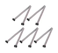 sourcing map 5 cavi a nastro piatti IDC, 8 pin, passo 2 mm, lunghezza 25 cm, da FC a FC doppio femmina, cavo a nastro piatto per elettronica industriale, grigio