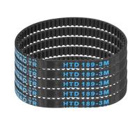 sourcing map 5 cinghie dentate HTD-3M in gomma a 63 denti, 189 mm di lunghezza x 6 mm di larghezza x 2,4 mm di altezza, puleggia ad anello chiuso, cinghia dentata