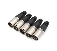 sourcing map, 5 connettori XLR a 3 pin per cavo audio e microfono, adattatori