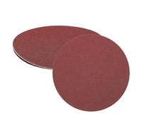 sourcing map 5 dischi abrasivi PSA da 20 cm, grana 100 in ossido di alluminio autoadesivo, carta vetrata rotonda senza foro, carta levigatrice bagnata/asciutta, vernice auto sabbia, legno, metallo