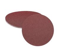 sourcing map 5 dischi abrasivi PSA da 20 cm, grana 60 in ossido di alluminio autoadesivo, carta vetrata rotonda senza foro, carta levigatrice bagnata/asciutta, vernice auto sabbia, legno, metallo
