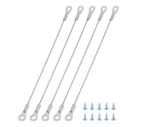 sourcing map 5 fermi per ante di armadietti, 15,2 x 0,2 cm, diametro del filo, in acciaio inox 304, limitatore per cerniere per armadietti, protezione ad angolo aperto con viti per limitare
