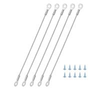 sourcing map 5 fermi per ante di armadietti, 15,2 x 0,2 cm, diametro del filo, in acciaio inox 304, limitatore per cerniere per armadietti, protezione ad angolo aperto con viti per limitare