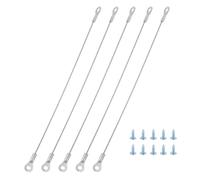 sourcing map 5 fermi per ante di armadietti, 20,3 x 0,2 cm, diametro del filo, in acciaio inox 304, limitatore per cerniere per armadietti, protezione ad angolo aperto con viti per limitare