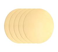 sourcing map 5 fogli in ottone, 0,6 cm di spessore x 8 cm di diametro, piastra rotonda in ottone H62, per artigianato, intaglio, timbratura, fai da te, artigianato, modellismo, riparazioni, giallo