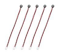 sourcing map 5 microfoni a elettrete a condensatore, 4 mm di diametro, mini condensatore a elettrete con cavi da 80 mm, 58 dB per audio, nero