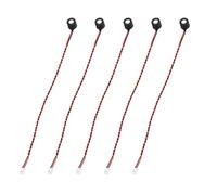 sourcing map 5 microfoni a elettrete a condensatore, mini condensatore a elettrete con diametro di 6 mm, con cavi da 120 mm, 50 dB per audio, nero