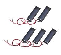 sourcing map 5 mini pannelli solari da 0,5 V, 0,08 W, 160 mA, piccoli pannelli solari policristallini con 2 cavi per kit di materiali elettrici fai da te per giocattoli, caricabatterie, 53 mm x 18 mm
