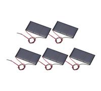sourcing map 5 mini pannelli solari da 1,5 V, 0,24 W, 160 mA, piccoli pannelli solari policristallini con 2 cavi per kit di materiali elettrici fai da te per giocattoli, caricabatterie, 60 mm x 30 mm
