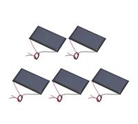 sourcing map 5 mini pannelli solari da 4,5 V, 0,36 W, 80 mA, piccoli pannelli solari policristallini con 2 cavi per kit di materiali elettrici fai da te, 77,5 mm x 40,5 mm