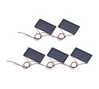 sourcing map 5 mini pannelli solari da 5 V, 0,225 W, 45 mA, piccoli pannelli solari policristallini con 2 cavi per kit di giocattoli elettrici fai da te, kit di ricarica, 53 mm x 30 mm
