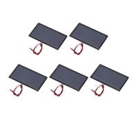 sourcing map 5 mini pannelli solari da 5 V, 0,3 W, 60 mA, piccoli pannelli solari policristallini con 2 cavi per kit di materiali elettrici fai da te per giocattoli, caricabatterie, 68 mm x 37 mm